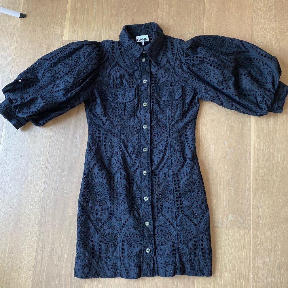 Ganni eyelet dress